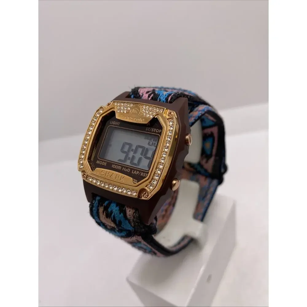 Freestyle Shark Rosegold Rhinestone Southwest Band Surfing Watch New Battery